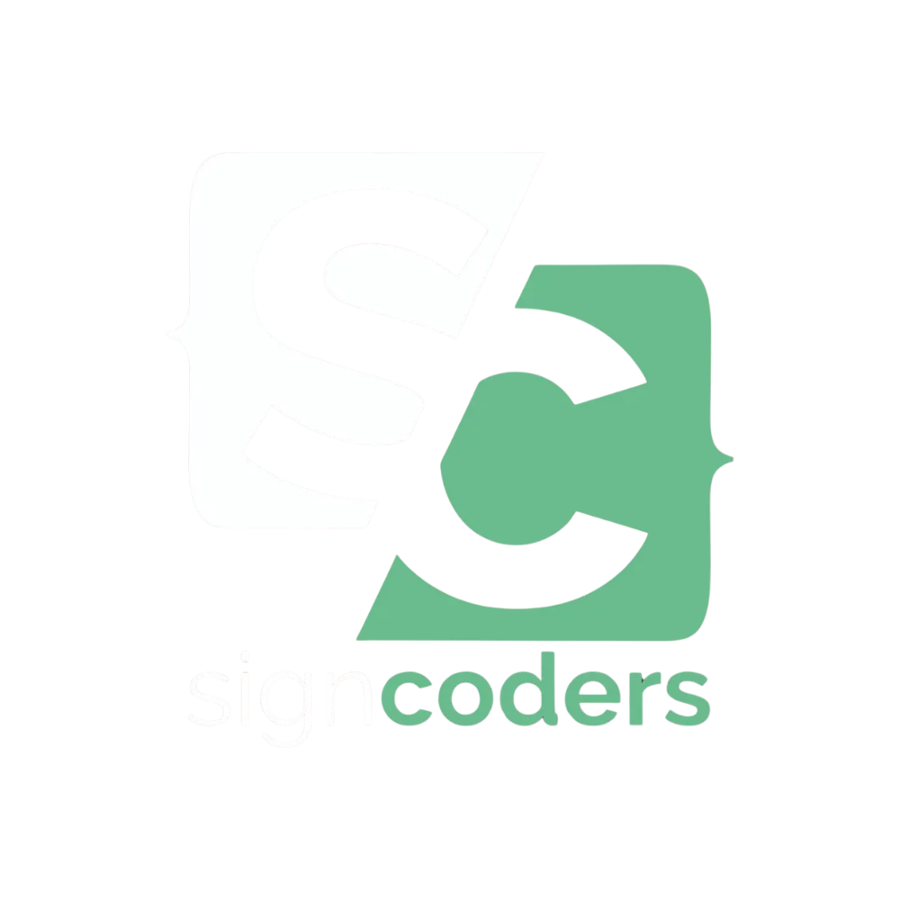 SignCoders logo — strategic implementation partner for UX/UI and agentic AI